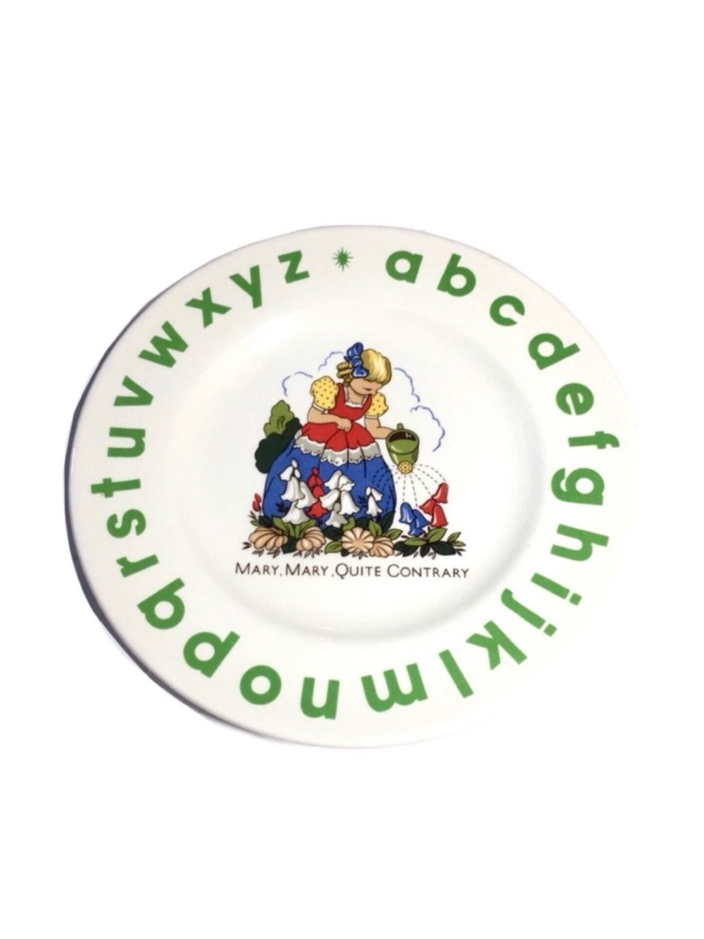 Vintage Wood & Sons UK - Collector’s ABC Plate - Mary Mary Quite Contrary
